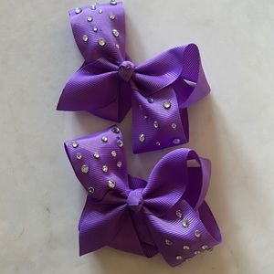 Little purple hair Clips with little crystals 🎀💜